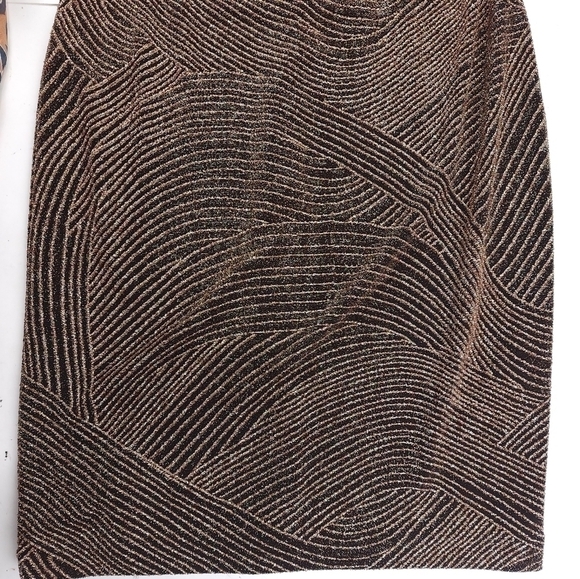 Vince Camuto Gold Black Shimmer Sheath Dress NWT Sz 8 - Picture 7 of 14